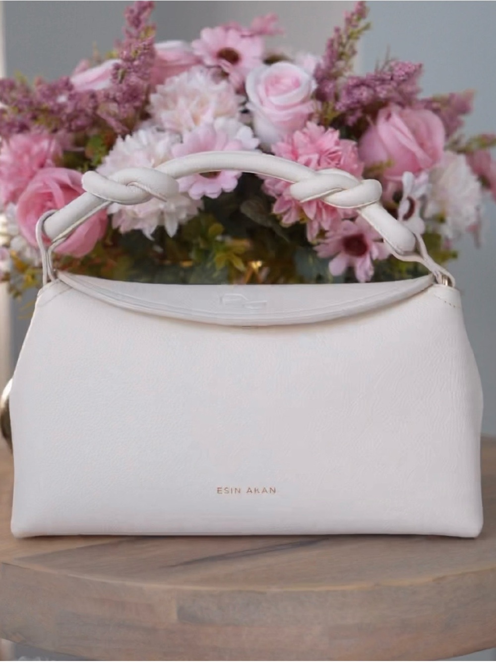 Esin Akan Soft Cream Top-Handle Women’s Bag